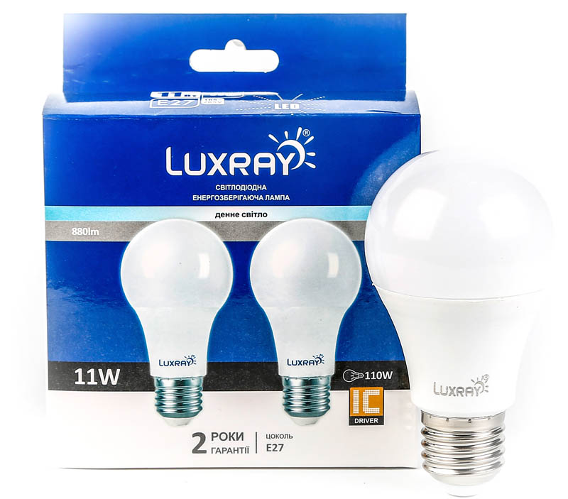 Лампа світлодіодна Luxray (6941372123192) 11Вт, E27, 4200K